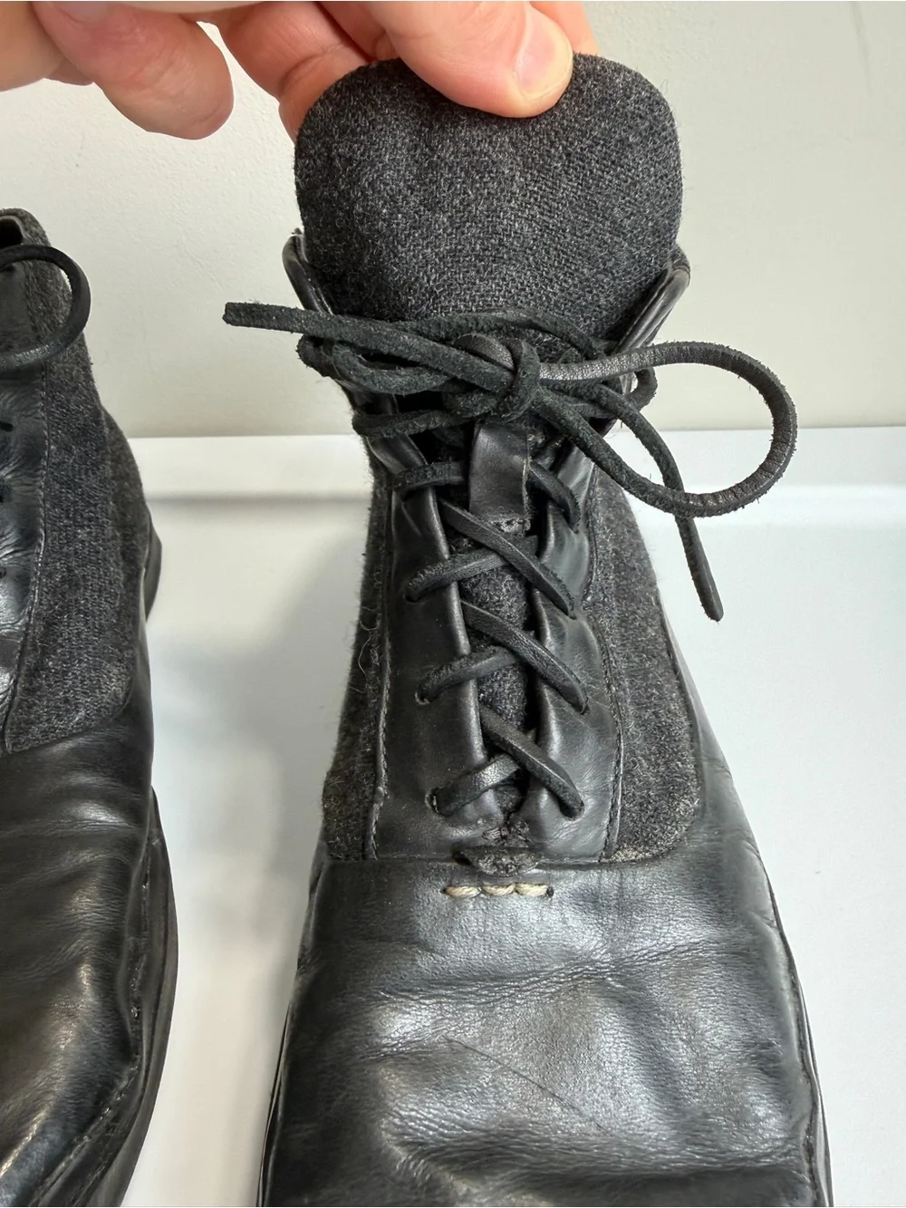 RAG & BONE Black Leather Chukka